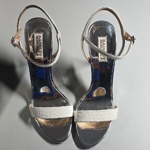 Badgley Mischka Glittering Silver Heels